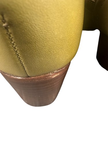 Schutz Leather Mid Boots - Camille Knit, Size 11 B Light Green New - No Box - Picture 5 of 8