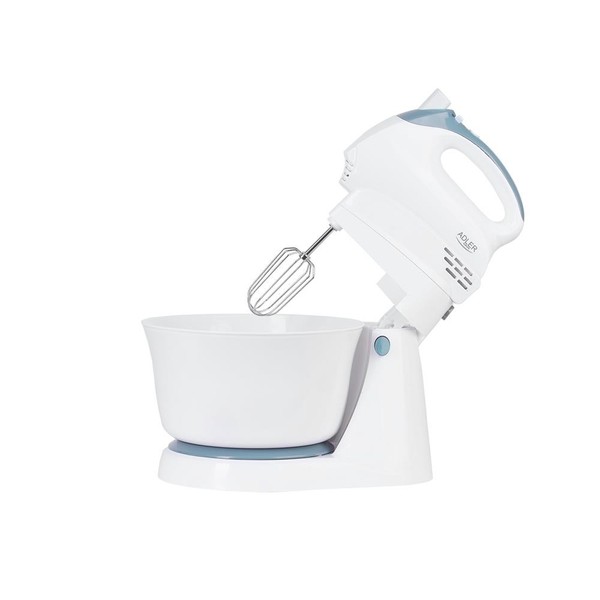 Adler HandrüHrgeräT Set Handmixer Mit SchüSsel Rotierend Ad 4202 Weiß Grau-image