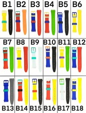 AWESOME NEW REPLACEMENT SILICONE 17MM BANDS FOR VINTAGE SWATCH WATCHES 11/25
