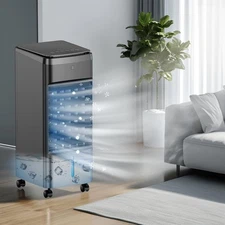 NOMEY Portable Air Conditioners 4 Modes & 3 Speeds Ice Packs Waterless 1 Gal