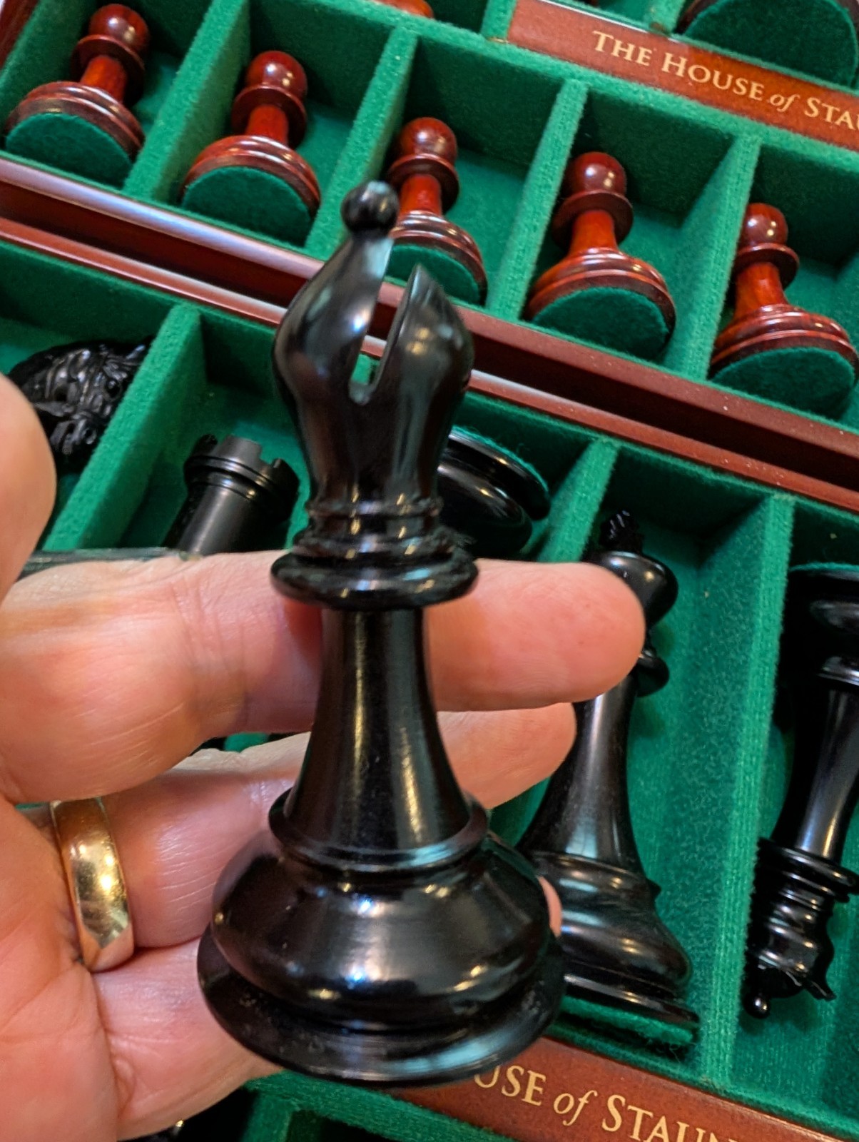 House of Staunton Wood Chess Set Pieces w Case Sultan Series Prestige ...