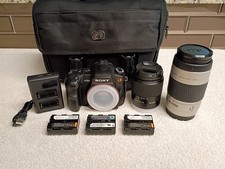 Sony Alpha A200 DSLR Camera w/18-70mm Lens+75...