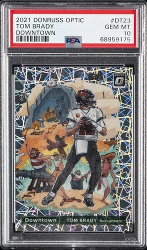 2021 PANINI DONRUSS OPTIC DOWNTOWN #DT23 TOM BRADY PSA 10