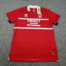 Middlesbrough Shirt Mens Medium Red White Errea  Home Jersey Top 2023-2024