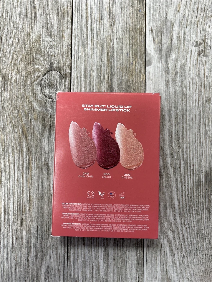 Milani Stay Put Liquid Lip Shimmer Lipstick Trio, Glisten + Glow! Show stopping - Image 3 of 4