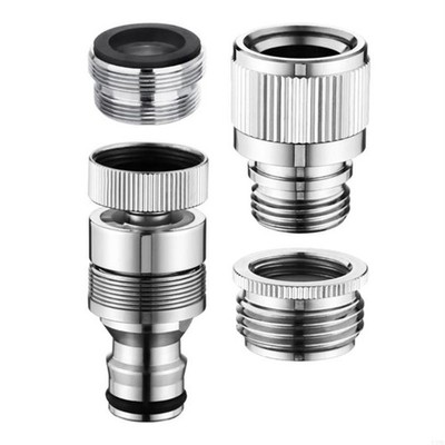 4x Faucet Adapter Garden Hose Shower Connection Quick Connectors Hose Adaptor