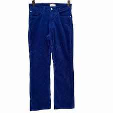 ANTHROPOLOGIE Pilcro The Yaya Mid-Rise Corduroy Crop Flare Pants Blue, Size 27