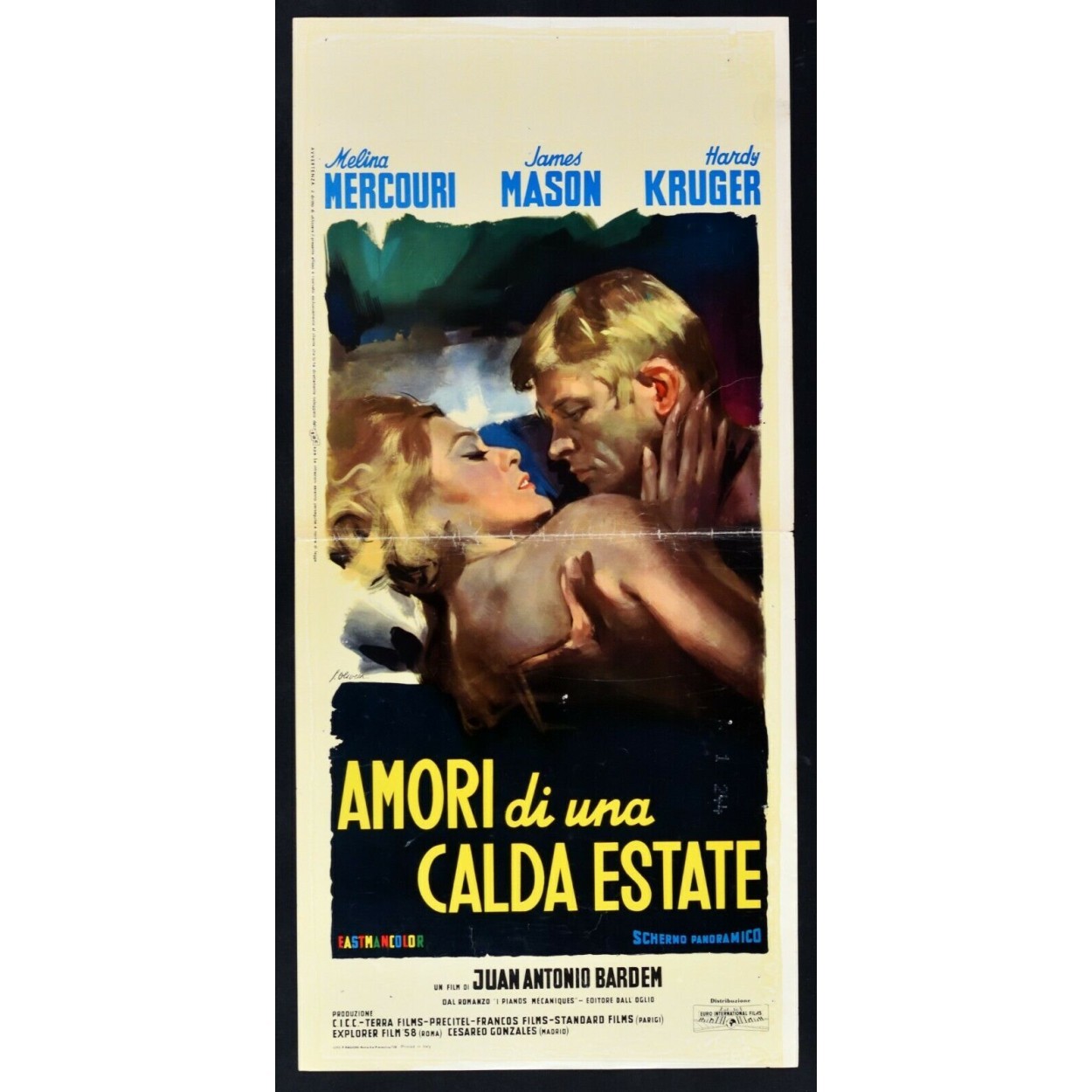 Locandina originale film Amori di una calda estate (1965) - Regia di Juan Antonio Bardem