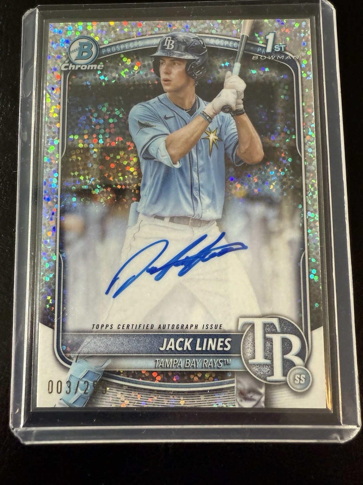 2025 Bowman Chrome Baseball #CPA-JLI Jack Lines Sparkle Auto 003/299 