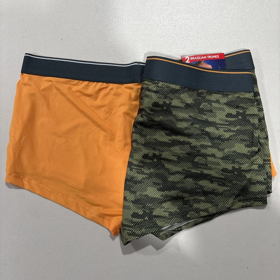 2 упаковки Equipo бразильский сундук краткое белье из микрофибры эластичной мужской зеленый XL - Изображение 2 из 4