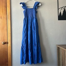 SHEIN Blue Tiered Ruffle MIDI Dress Size XS