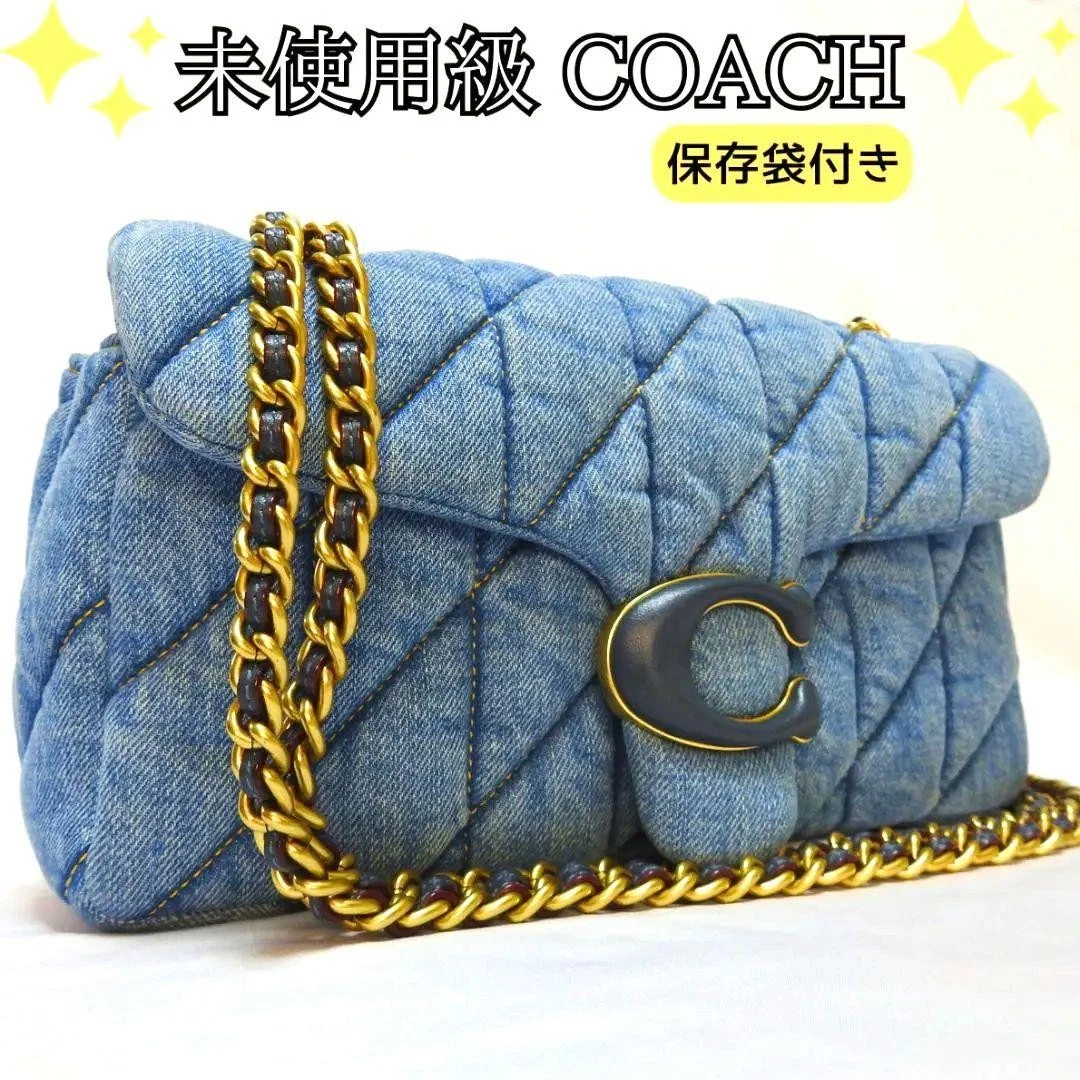 Trapuntato Coach CR704 Tabby 26 Denim in vendita ora logo dal Giappone