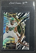 WILL MCDONALD IV 2023 PANINI SELECT #192 ZEBRA PRIZM DIE CUT SP RC PREMIER LEVEL