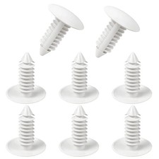 Car Bumper Hole Plug White 8pcs License Plate