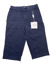 Simonetta Pants - Navy Blue Pinstripe Trouser 100 Cotton Made in Italy  size 6