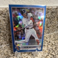 Topps 2022 Chrome Update Trevor Story #USC16 Boston Red Sox Blue Refractor /199
