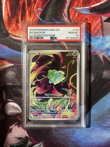 PSA 10 Bulbasaur Illustration Rare 133/132 Pokemon Mega Evolution ENGLISH GEM