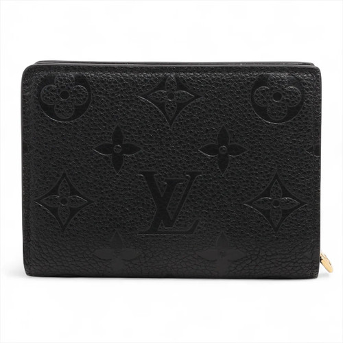 Louis Vuitton monogram empreinte Portofeuille Claire M80151 Noir Compact Wallet