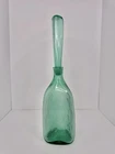HTF Vintage MCM Blenko Glass 6152 Decanter In Sea Green W/stopper Sandblasted