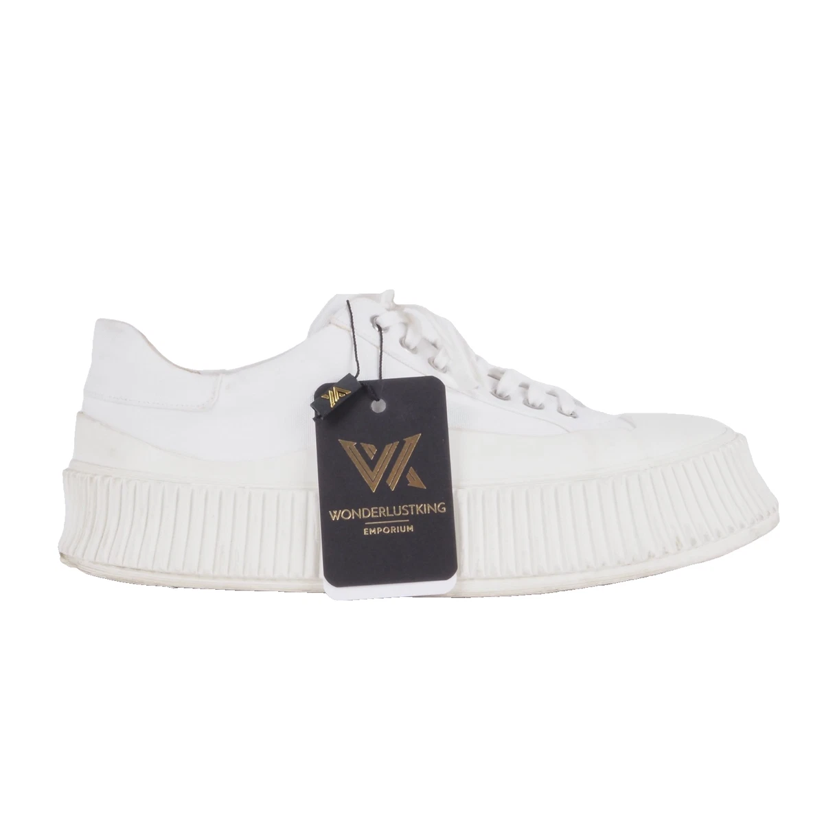 Jil Sander Suede Sneakers US 11 EU 44 Mens Ivory Vibram $790 JIL SANDER Moon Suede-Trimmed Leather Sneakers for Men | MR  main image 2