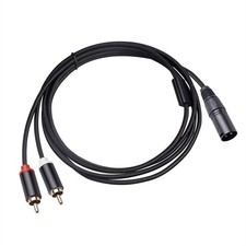 1M/2M Converter 3-Pin XLR Male To 2-Stereo Y Adapter Microphone Audio-Cable