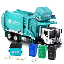 Garbage Truck Toys, Fubarbar 1:43 Bruder Tonka Trash Trucks Model for Boys Metal