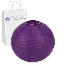 25 pcs 8" inch Chinese Paper Lantern - Purple - Wedding Party Event xg