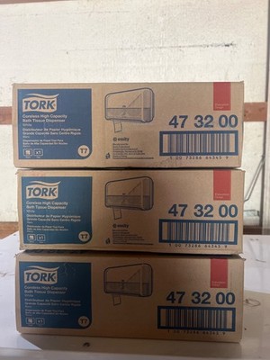 TORK Bath Tissue Dispenser Coreless High Capacity WHITE Elevation Design 473200