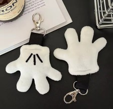 Plush Mickey Glove Pendant Cute Keychain Bag Decoration Luggage 1 Pc