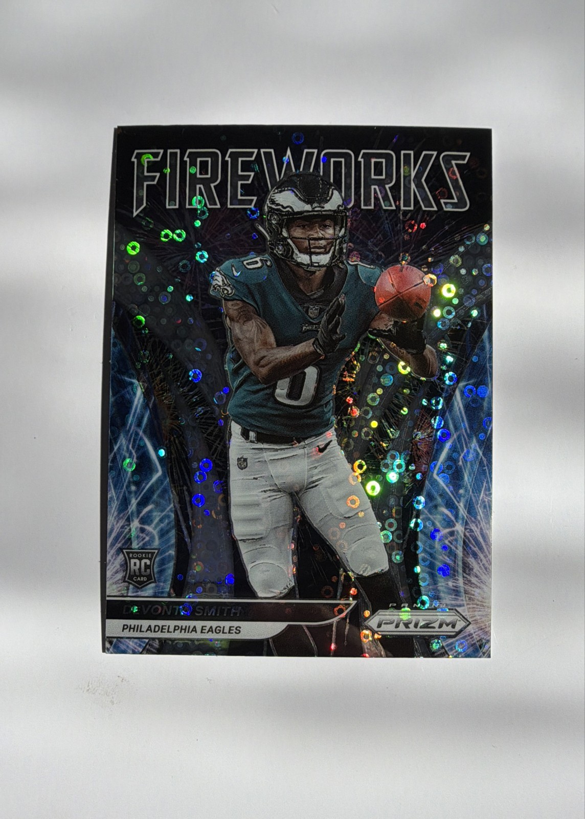 2021 Panini Prizm - Fireworks Devonta Smith #F-12 No Huddle Prizm (RC)