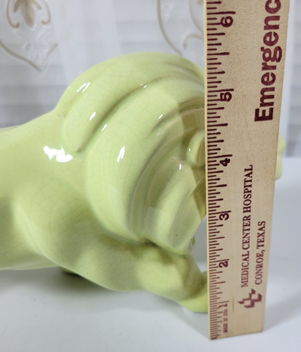 VTG MCM Yellow Ceramic Roaring Lion 13" Long See Pics! - Picture 8 of 11