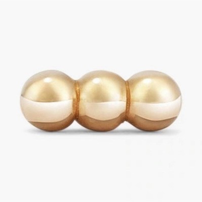 Mejuri 14k gold SINGLE SPHERES BAR STUD Threadless 