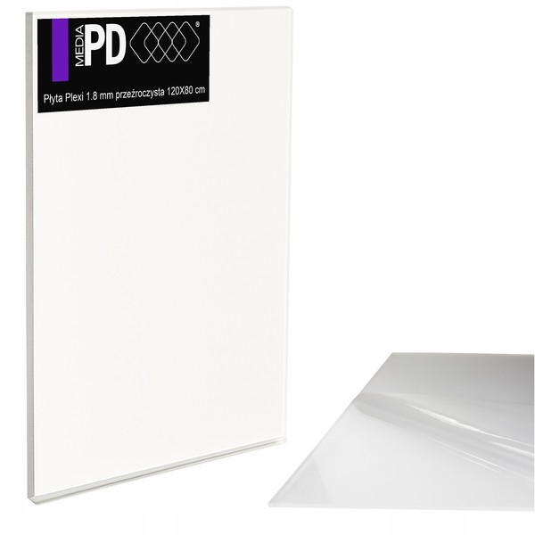 Plexiglas Acrylglas Pmma Transparent 1,8Mm 80X120Cm Platte Klar Kunststoff-image