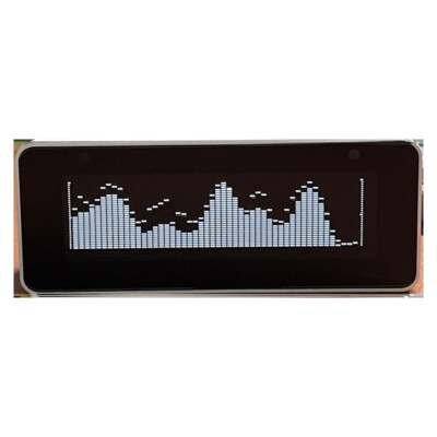AK25664_V2.0 Music Spectrum Display Rhythm Light Desktop Clock w/ Remote Control