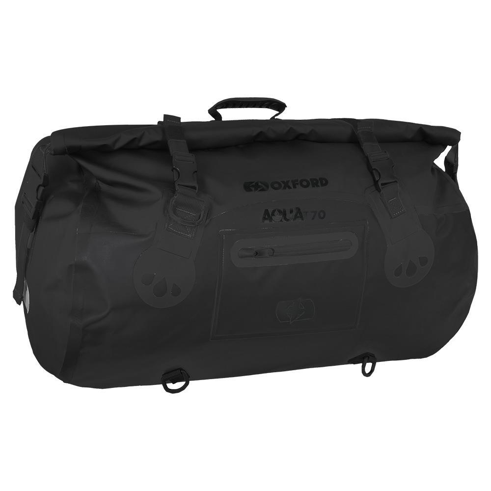 Oxford AQUA T-70 Waterproof 70 Liter Black Motorcycle Roll Bag Motorbike Luggage