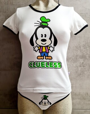 Disney Cuties Goofy Clueless T-Shirt + String, Set, neu, Gr. S, Donald, Pluto