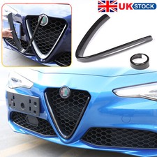 ABS Carbon Style Front V Shape Air Vent Grille Cover For 17-20 Alfa Romeo Giulia