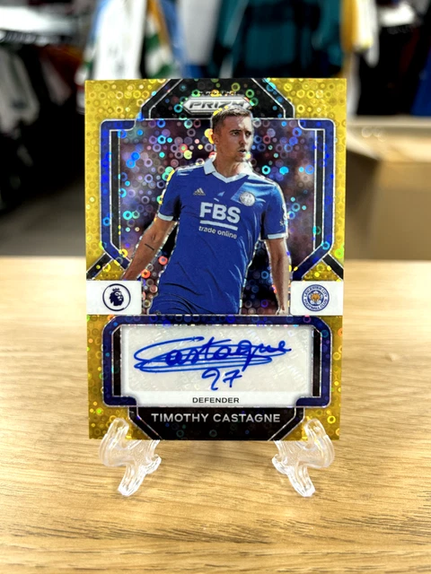 Timothy Castagne 2022-23 GOLD Breakaway Prizm Leicester City  #/10 Auto Private