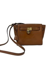 Bolso Bandolera Michael Kors Pequeño Hamilton Traveler Mensajero Marrón Dorado con Polvo