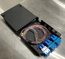 Fiber Optic 12 Port Wall Mount Panel Enclosure, Singlemode SC 12 Strand Pigtail