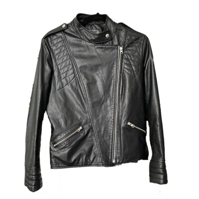 Giacca di pelle Bettina Rizzi taglia nera