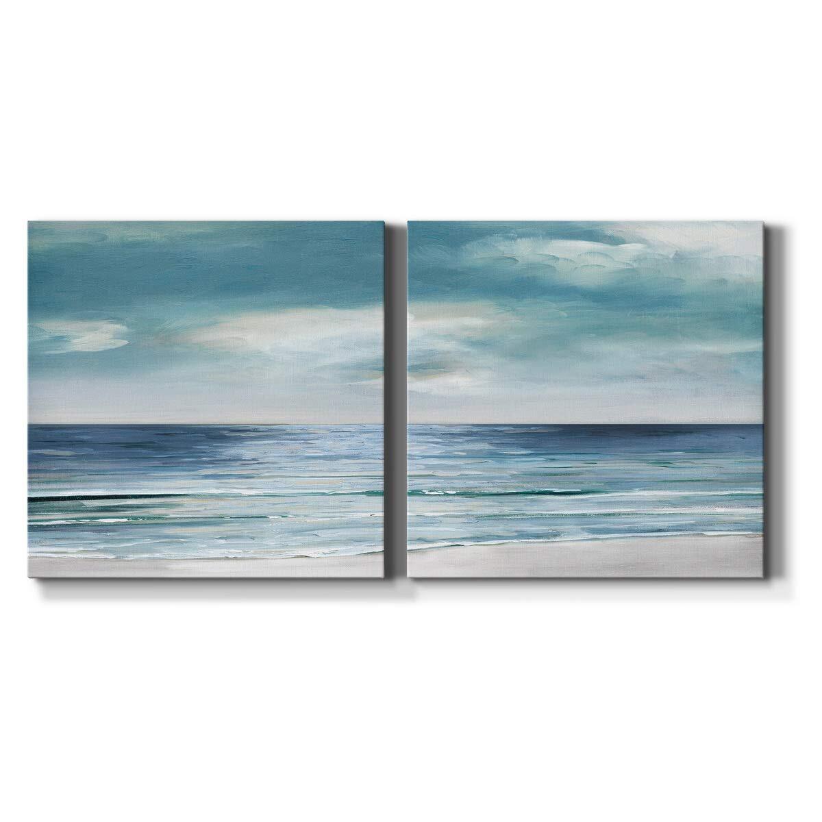 Blue Silver Shore I Wall Art, Premium Gallery Wrapped Canvas Decor, Ready to ...