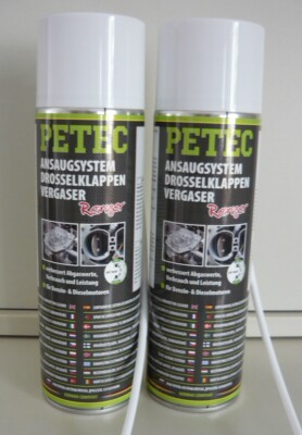 2x PETEC AGR Ventilreiniger Drosselklappen- Ansaugsystem- Vergaserreiniger 500ml