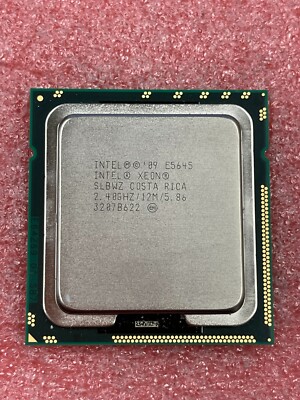 Lot of 2 Intel Xeon E5645 SLBWZ 2.4GHz 6 Core CPU 12MB Socket LGA1366 Processor