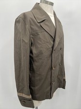 Authentic GUCCI Men's Long Sleeve Double Breasted Cotton Jacket Coat Size 52