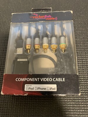 6FT ROCKETFISH COMPONENT VIDEO CABLE FOR APPLE IPHONE IPOD IPAD