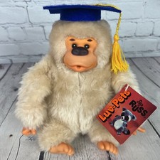 Vintage Russ Luv-Pets Plush GRADUATION Gonga 9" Gorilla with Tag Thumb Sucker