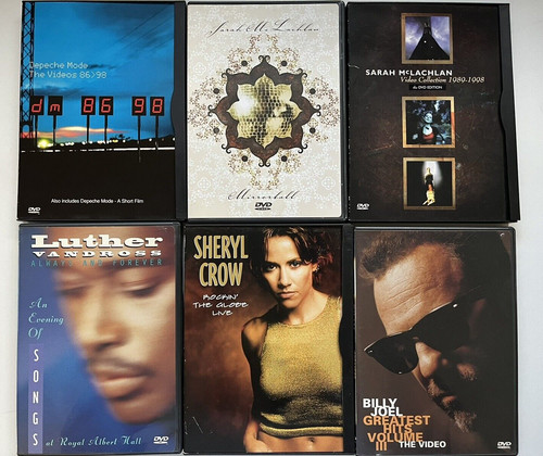 Rock Pop R&B Lot Of 6 Dvds Billy J Luther Vandross Sheryl Crow Depeche Mode Dv3
