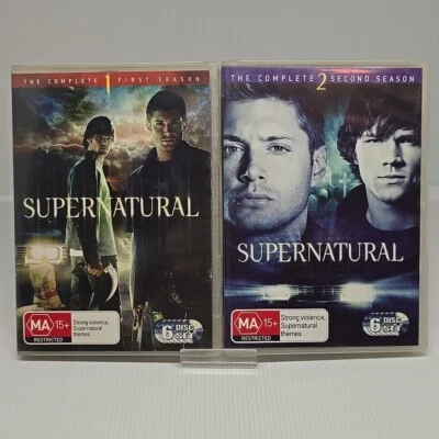 Supernatural : Season 1 and 2 DVD Jared Padalecki Samantha Smith Jensen Ackles - Image 1 of 2