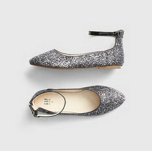 girl silver flats
